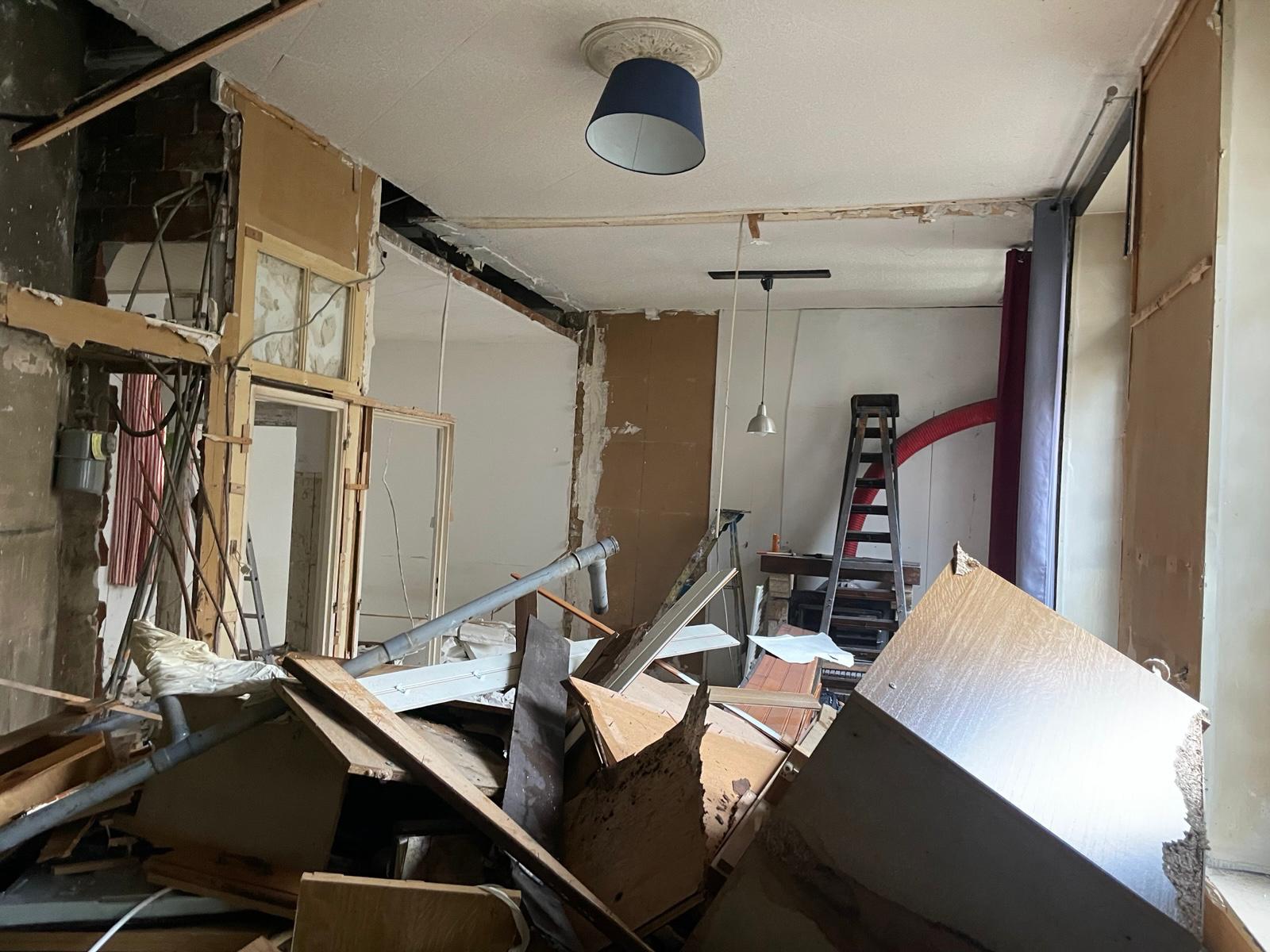 Une piece en cours de renovation.